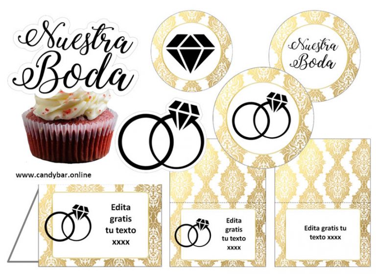 Etiquetas para candy bar de Boda