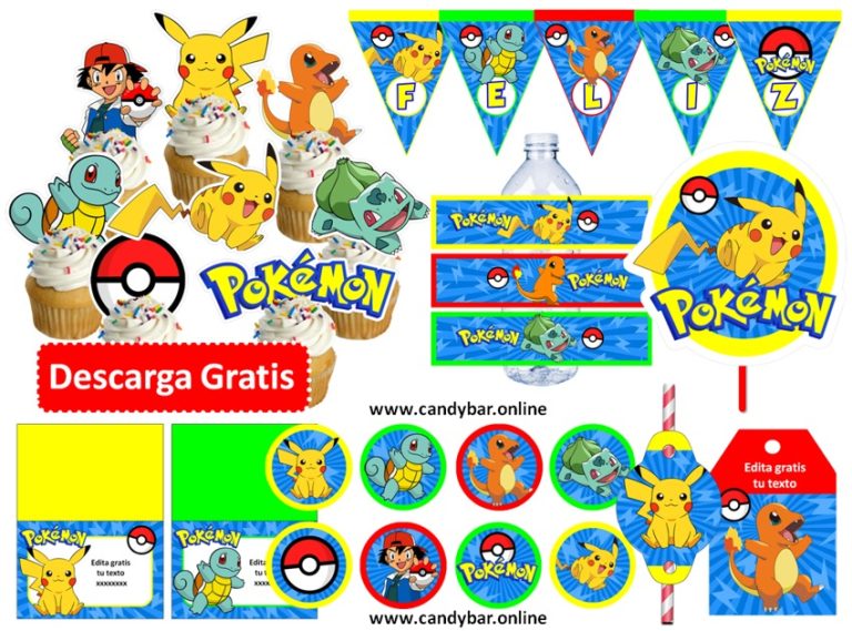 Candy bar de Pokémon para imprimir gratis